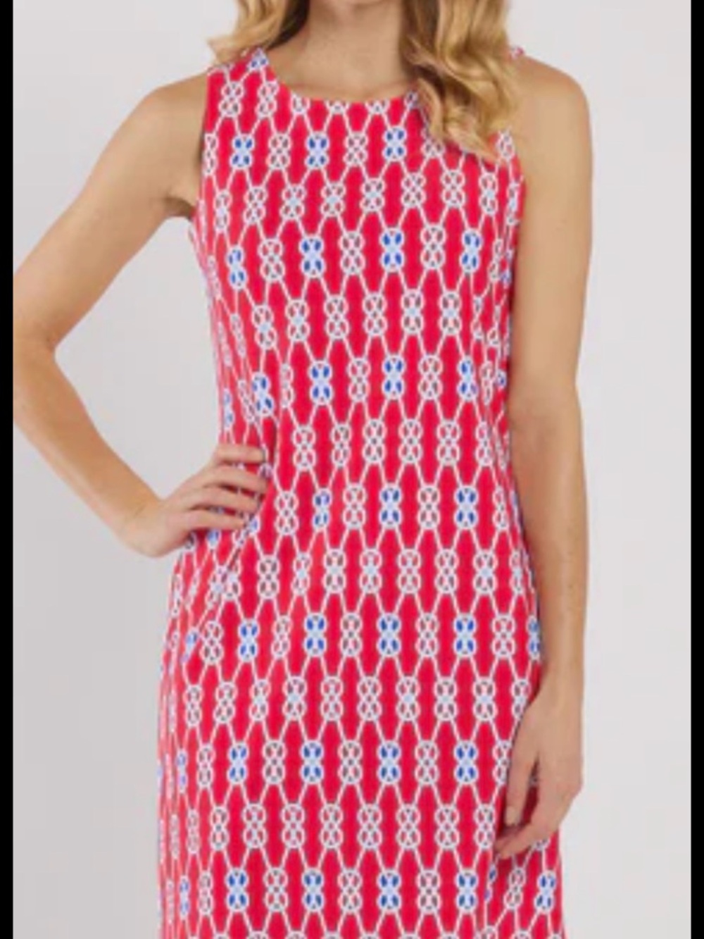 Jude Connally Red sailor knot Sleeveless Shift Dress